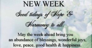 Prayers For New Week Blessing