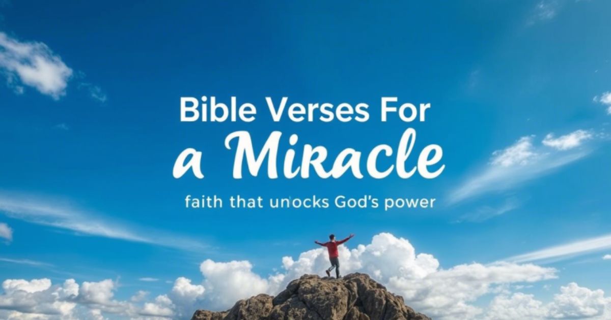 Bible Verses For A Miracle:Faith That Unlocks God's Power