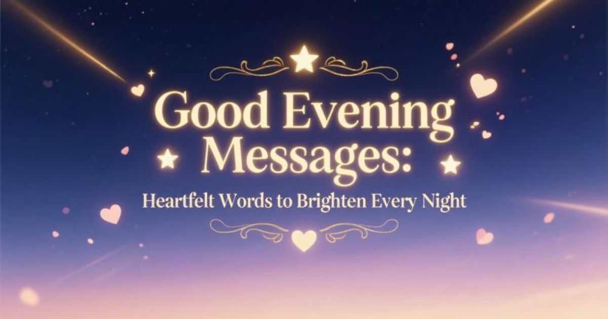 Good Evening Messages:Heartfelt Words to Brighten Every Night